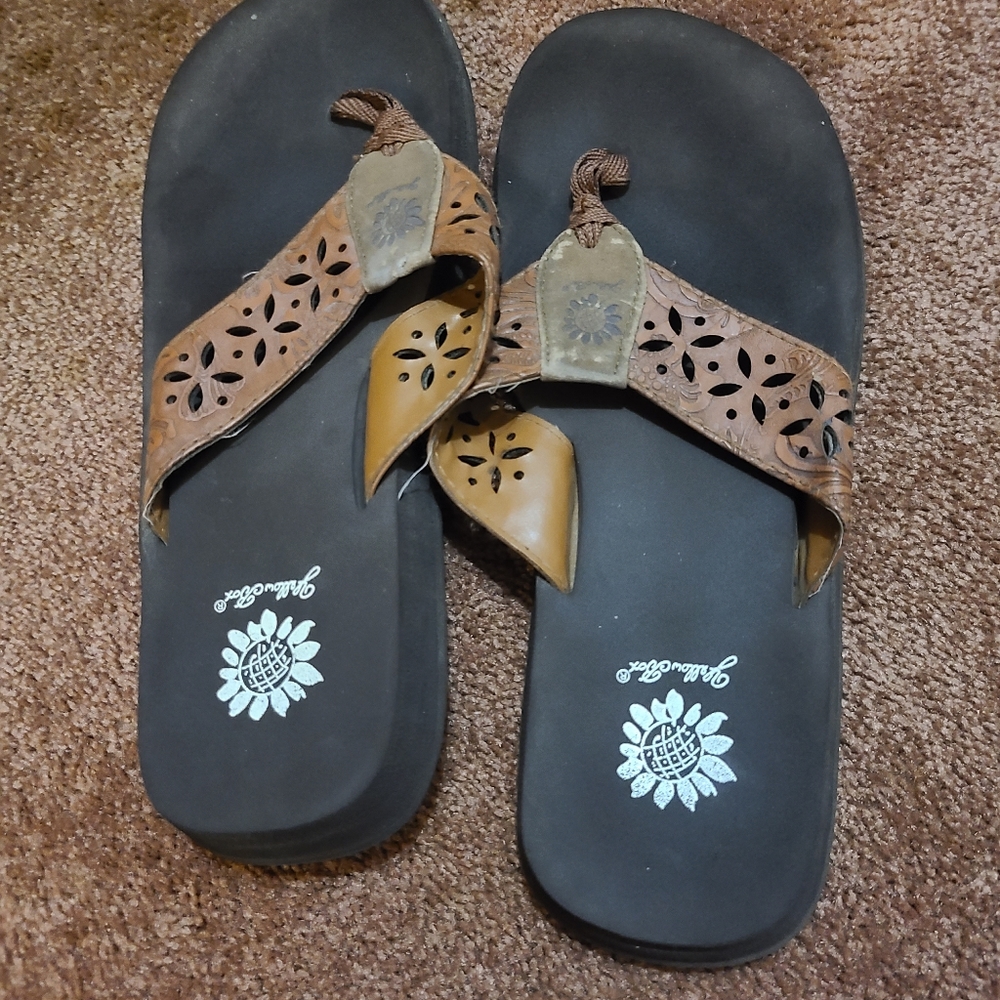 Yellow Box Flip Flops